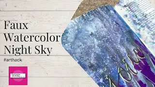 Faux Watercolor Night Sky