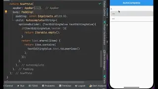 AutoComplete in flutter