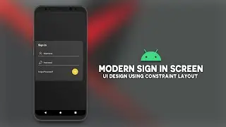 Android Modern Sign In Screen UI Design | Android Studio
