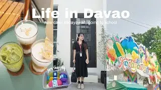 Life in Davao 🎀 new cafe, kadayawan festival, crocheting keychains, yarn shopping, going to school