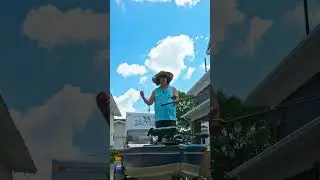 Throwback to the summer of 2021! *We do not recommend actually trying this!*#Summer #Fishing #Boat