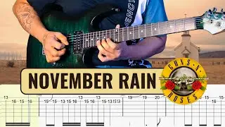 Guns N' Roses - November Rain Outro Guitar Solo Lesson With Guitar Tab