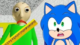 Sonic plays Baldi's Basics