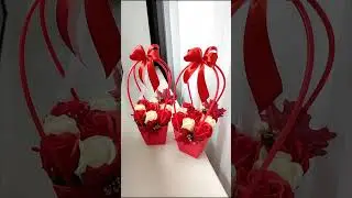 Букет из мыльных роз в сумочке