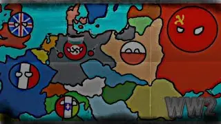 Вторая Мировая Война за 1 минуту(countryballs)