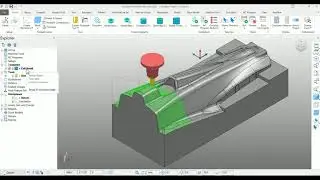 Autodesk PowerMill  - Toolpath colour shows - Holder colliding sections