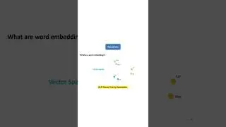 Word Embedding in NLP #nlp #machinelearning #deeplearning #shorts #shortvideo