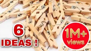 6 Great Ideas with Wooden Pegs 🤩♻️ #recycling #diy