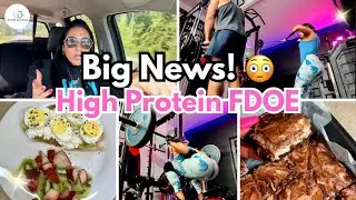 BIG NEWS 😳  |WHAT I EAT IN A DAY | HIGH PROTEIN  | IN WITH JEN