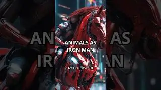 Ai draws Animals as Iron Man #ai #ironman #aigenerated #animals #shorts #aiartcommunity