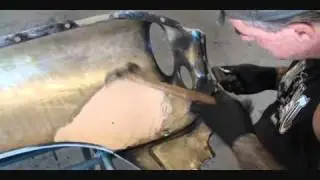 How To Use A Hammer And Dolly On A Fender And Hood-Car Restoration Tech Tips