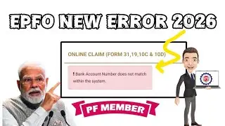 ePfo Bank Account Number does not match within the system. 2026