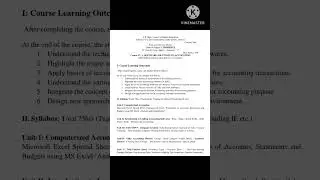 Software solutions to accounting syllabus (V semester )