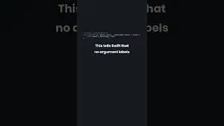 Swift Underscore Argument 