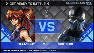 M.U.G.E.N. Tia Langray (Breakers) Vs Sub Zero (Cartoon Edit)