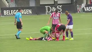 De blessure van Rigo valt mee na deze botsing