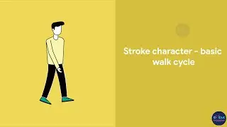Stroke Character with walk cycle using After Effects by cycle animation