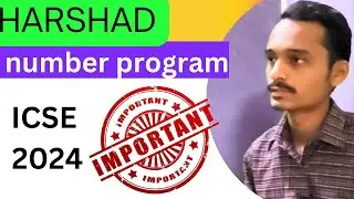 program to check entered number is harshad number or not | computer application | icse java | 2024