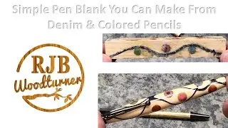 Denim and Colored Pencil Pen Blank You Can Make