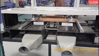 wood  pallet notcher machine with double heads cutter