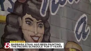 PKG: Meet the woman behind the iconic Pacers mural
