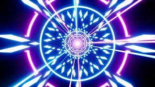 Pulsing Geometric Shaped Neon Lights 4K VJ Loop Background.