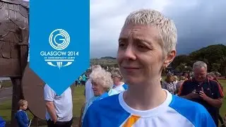 Karen Dunbar & the baton bring laughs to Largs | Baton Relay