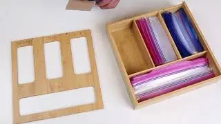 Honey-Can-Do Bamboo Plastic Bag Organizer