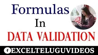 How to Write Formulas in Data Validation