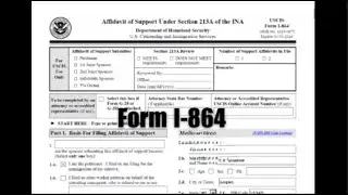 How to Fill Out Form I-864: Affidavit of Support / USA Adjustment of Status under K1 Visa