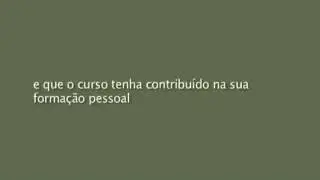 Finalização do curso
