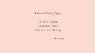 Types of Software Testing in detail || Usability | Functional | Non functional