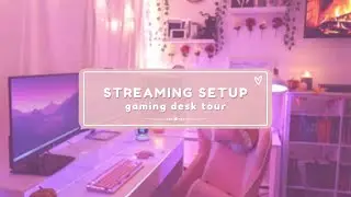 Streaming Setup / PINK Gaming Desk Tour 💜✨
