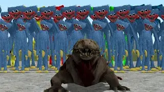 SCP-682 VS 100 HUGGY WUGGY!! Garrys Mod Sandbox