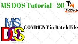 How to use comment in batch file
