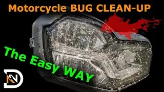 The BEST way to clean dead bugs off your helmet visor (and motorcycle)
