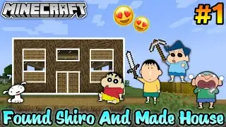 Shinchan found shiro and made house in Minecraft 😍🔥 | shinchan and his friends playing Minecraft 😂🔥