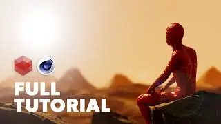 C4D Tutorial - Sci-Fi Landscape and Character Animation [c4d / Redshift tutorial]