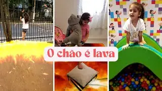 O chão é lava 🌋Compilado de shorts | The floor is lava