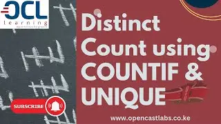Count Distinct values using UNIQUE and COUNTIF Functions