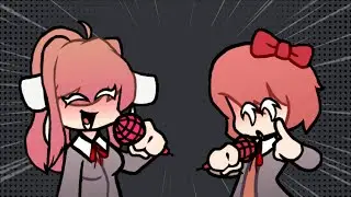 [FNF Cover] Meow but Monika and Sayori sing it