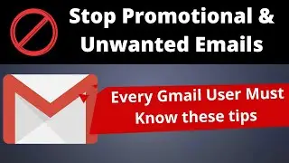 How to Stop Unwanted Promotional Emails in Gmail | How to Delete Unwanted Emails in Gmail | In Hindi