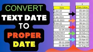 How to Convert Text Date to Date in Excel // How to Convert Text to Date