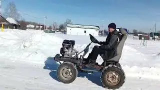Минитрактор классика первый выезд.