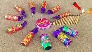 Ashoka Chakri Vs Popcorn Cracker Vs Matchstick Chain Reaction Dominos Amaging Experiment 😱