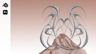 Chrometype Tribal Poster in Blender