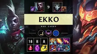 Ekko Carry vs Jhin: Triple Kill, Dominating - EUW Master Patch 14.19