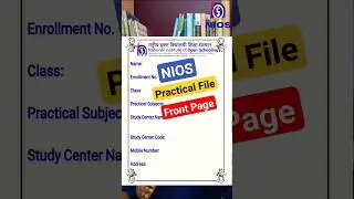 nios practical file front page Details