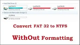 How to Convert FAT32 to NTFS WITHOUT FORMATTING & LOSING DATA.