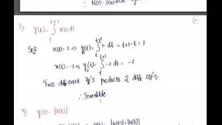 PROBLEMS ON TIME INVERTIBLE & INVERSE SYSTEMS